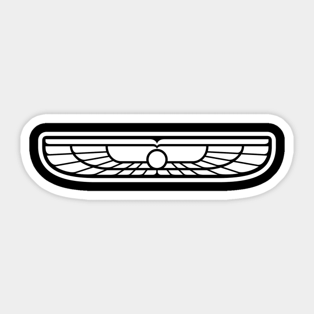 White Winged Sun Logo Sticker by Studio Yutani